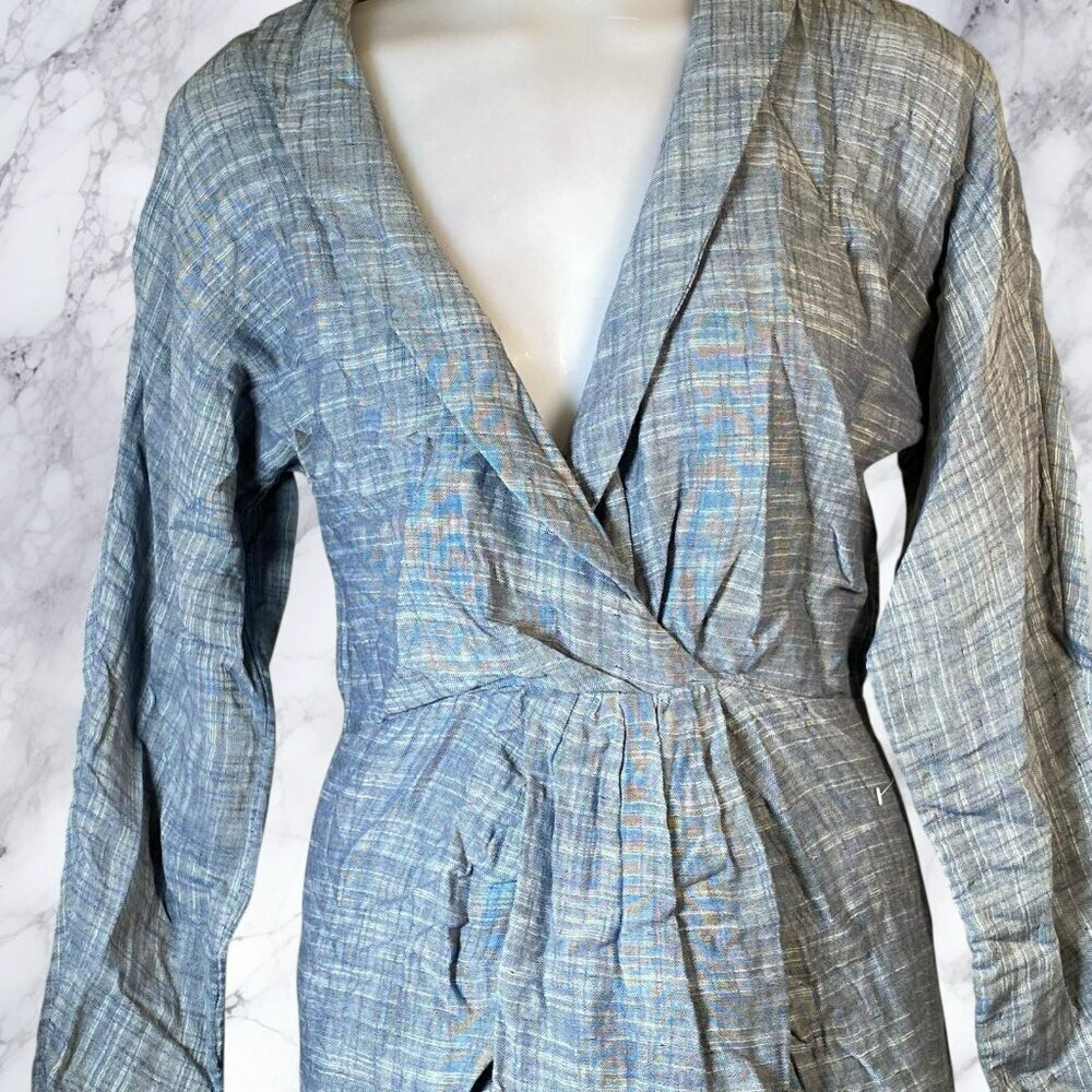 L'Academie The Noela Mini Dress - Dusty Blue - Picture 4 of 9